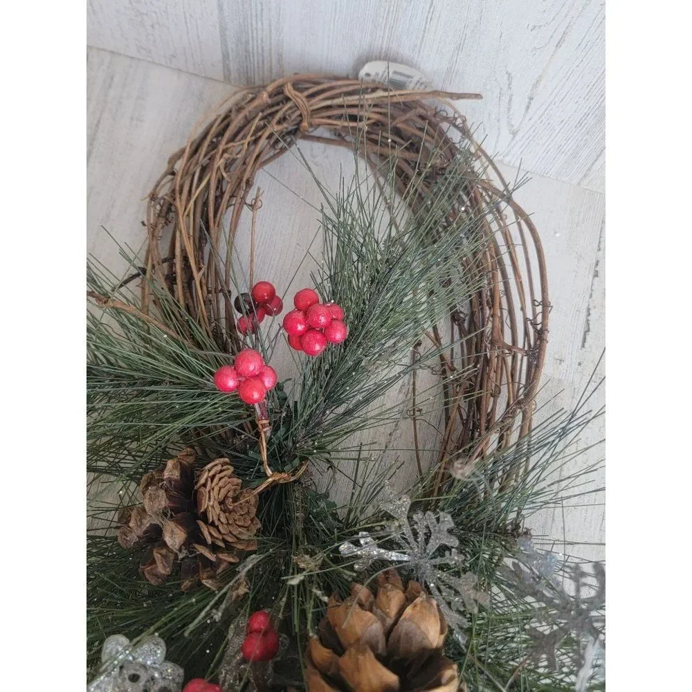 Enchanted Forest hanging‎ unique wreath Pinecone pine tree froth home decor